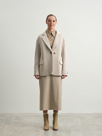 Бежевая юбка на резинке Bergenia