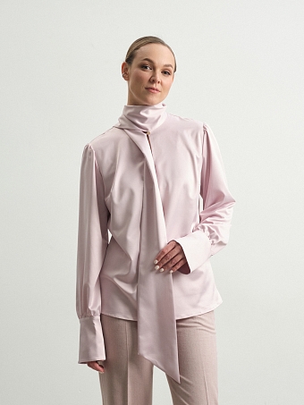 Розовая блуза с бантом Eranthis