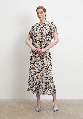 Юбка годе с принтом «ракушка»