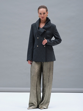 Золотистые прямые брюки Clio