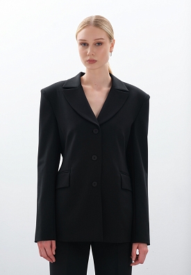 Черный силуэтный жакет black swan