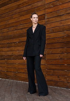 Расклешенные брюки black swan