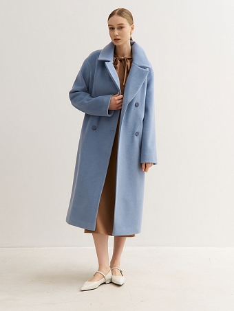 Голубое пальто - кокон
