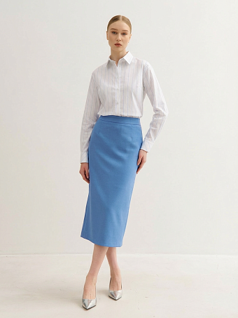 Рубашка в синюю полоску