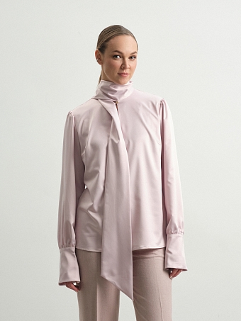 Розовая блуза с бантом Eranthis