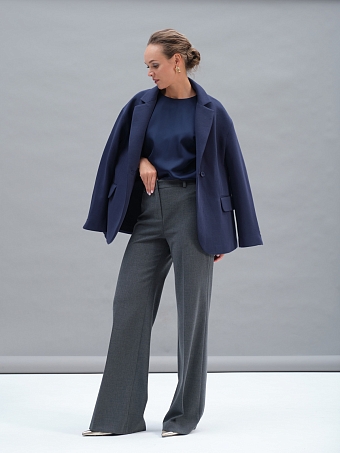 Синий жакет из футера