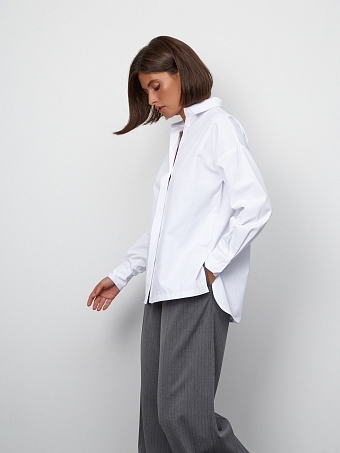 Белая рубашка oversize